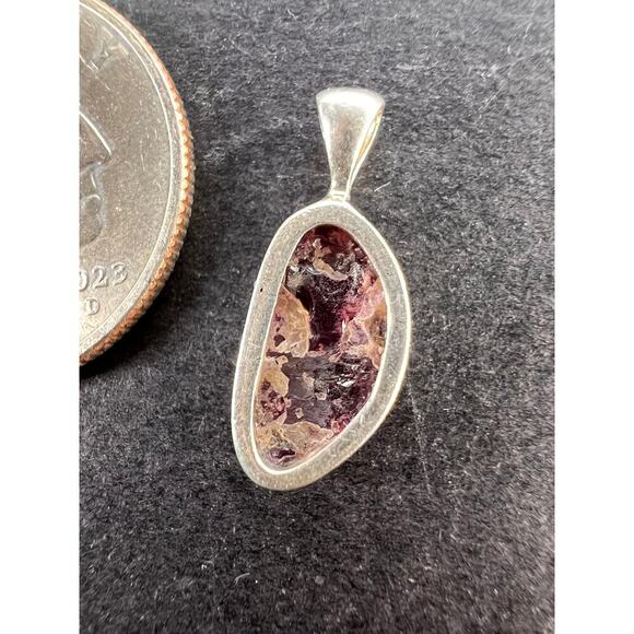 NEW Pink tourmaline sterling silver pendant 1.28 gram - Picture 7 of 11